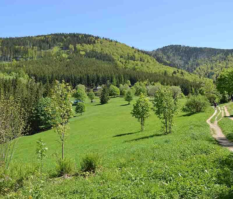 Moravian-Silesian Beskids, a mountain range offering stunning views, outdoor activities, and rich cultural heritage.