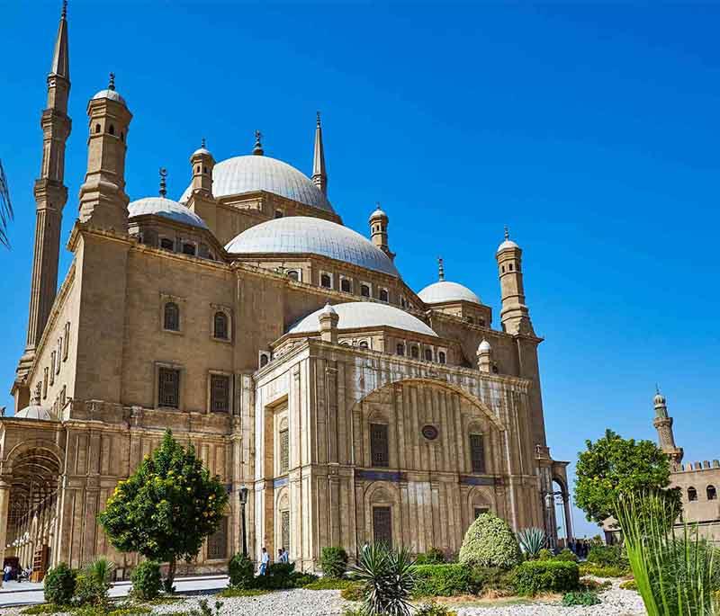 Mosque of Muhammad Ali, a grand mosque within the Citadel, known for its striking architecture and panoramic views.