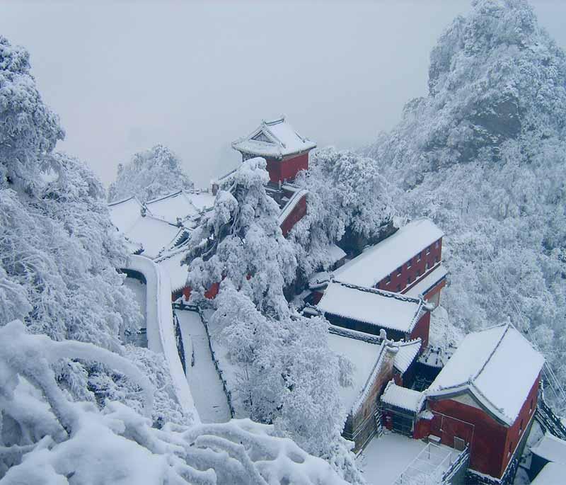 Mount Wudang in Hubei is famous as the birthplace of Tai Chi, rich in Taoist monasteries, and scenic landscapes.