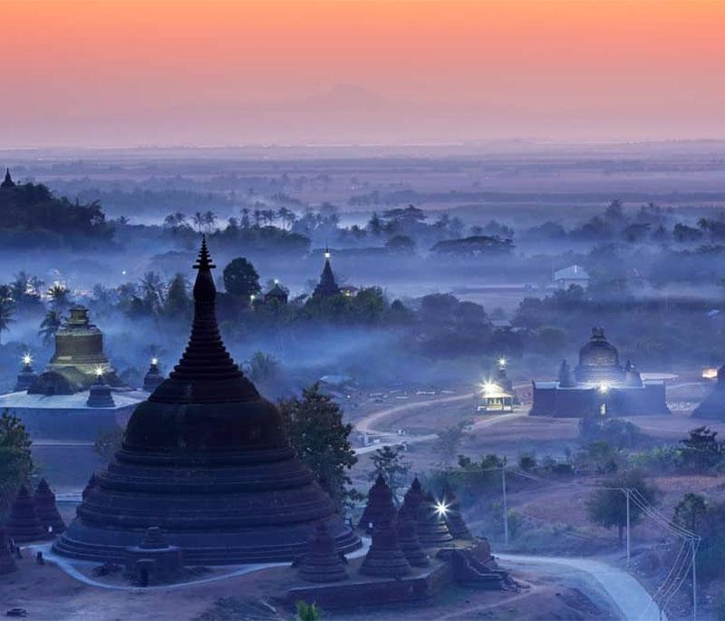 Mrauk U, Rakhine State - An ancient city with many temples and pagodas, less visited than Bagan, yet rich in history.