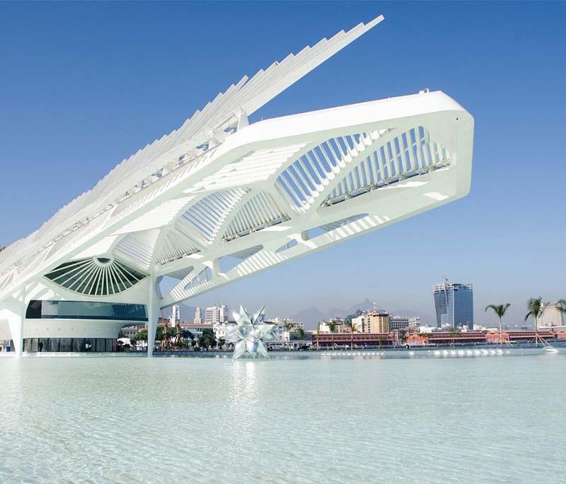 Museu do Amanhã, Rio de Janeiro, featuring a futuristic science museum with innovative exhibits and striking architecture.