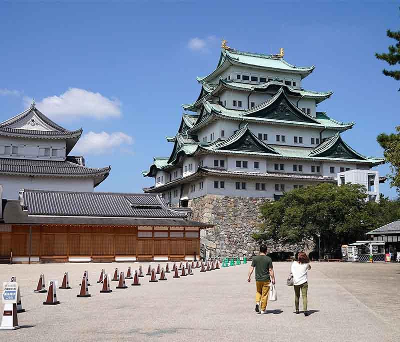 Nagoya, a major city known for its automotive industry, Nagoya Castle, and vibrant shopping districts.