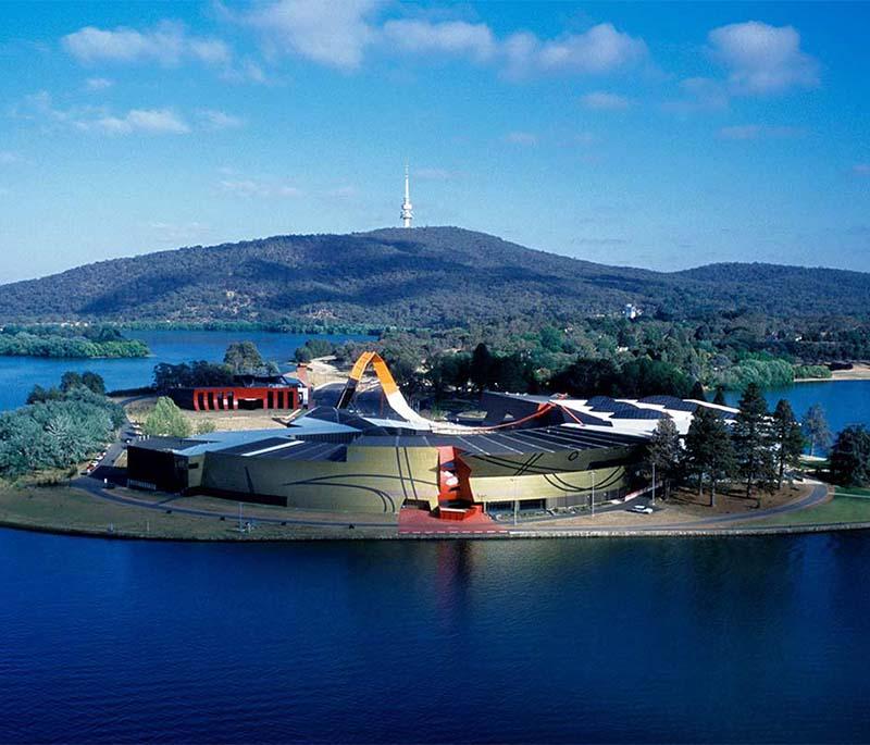 National Museum of Australia in Canberra explores the nation's history and culture through interactive exhibits.