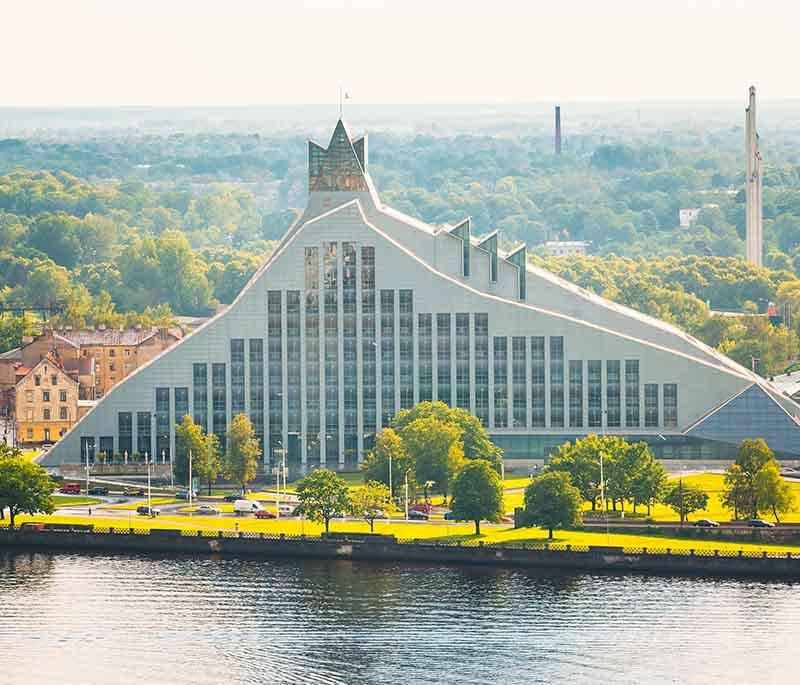 National Library of Latvia: Modern architectural landmark in Riga, also known as the Castle of Light.