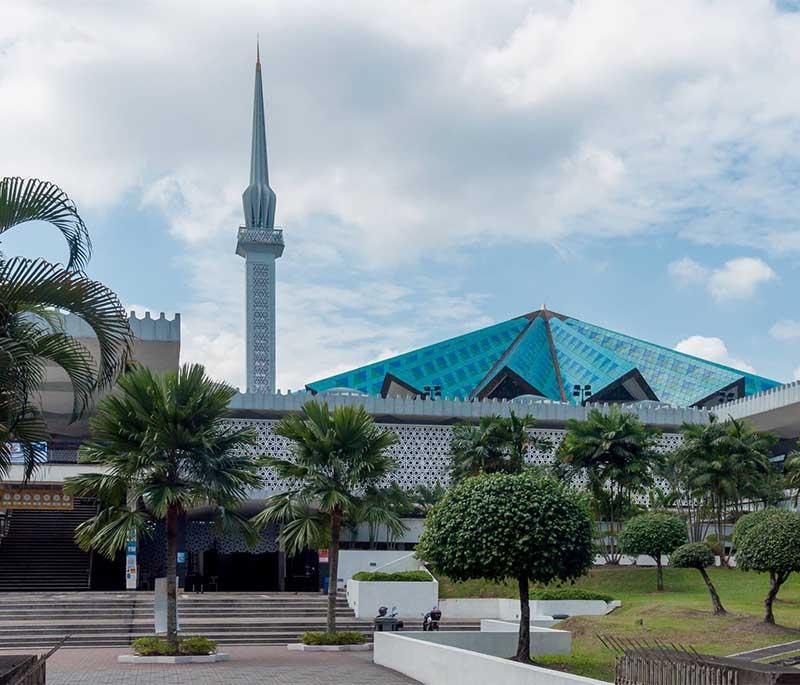 National Mosque (Masjid Negara) in Kuala Lumpur is an iconic symbol of Islamic architecture and cultural pride.