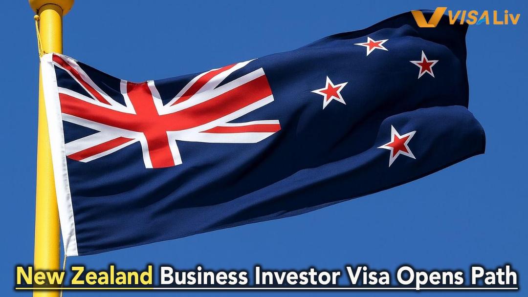 Business investor examining New Zealand visa papers 