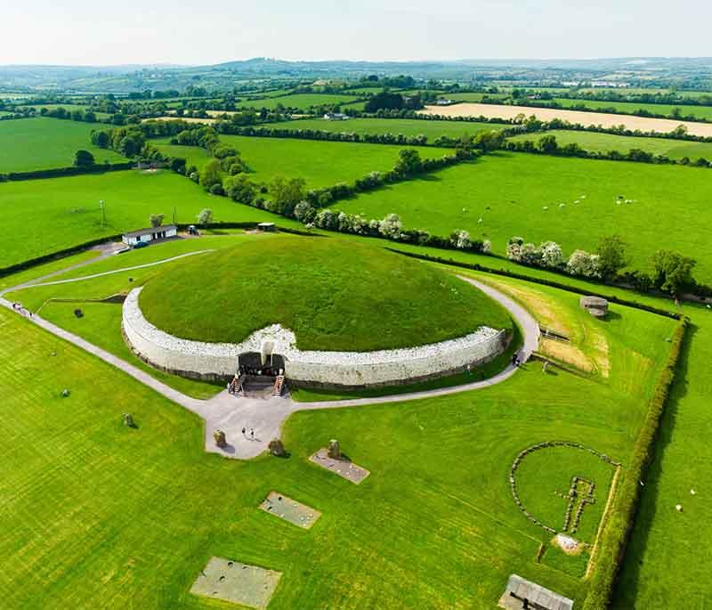 Newgrange, County Meath, a prehistoric monument older than Stonehenge, known for its winter solstice alignment.