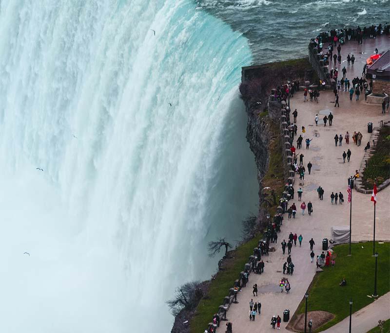 Niagara Falls in Ontario, a world-renowned natural wonder, famous for its breathtaking waterfalls and scenic vistas.