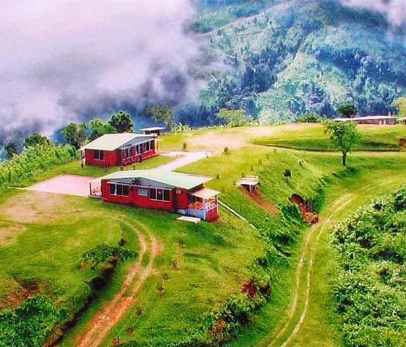 Nilgiri Hills, Bandarban, presenting the high-altitude tourist spot known for its breathtaking views and cool climate.