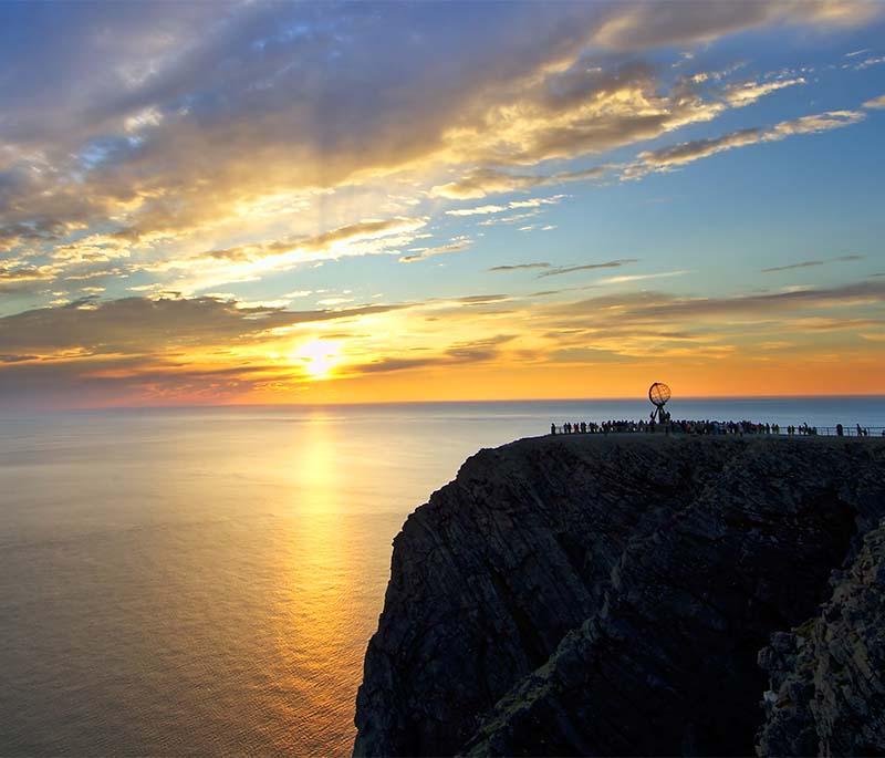 North Cape (Nordkapp) - The northernmost point in Europe accessible by car, known for its dramatic cliff views.