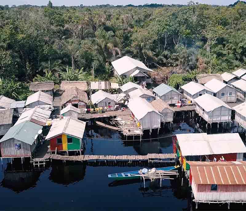 Nzulezo Stilt Village, a unique village on stilts over Lake Tadane, giving a glimpse into traditional Ghanaian life.