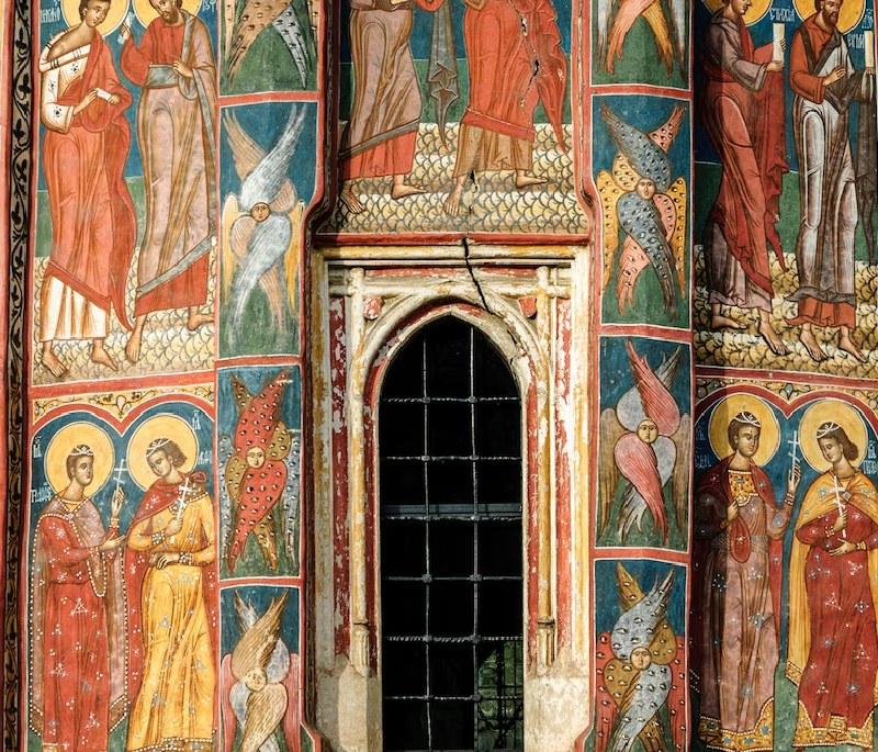 Painted Monasteries of Moldova - UNESCO Sites famous for colorful frescoes depicting biblical scenes.