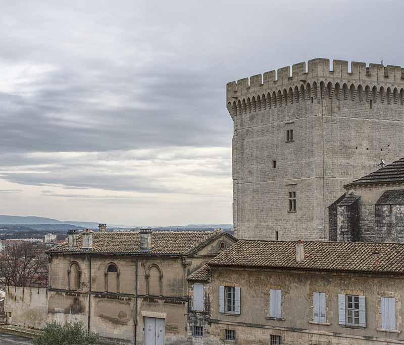 Palace of the Popes, Avignon, one of the largest and most important Gothic buildings in Europe, once the papal residence.
