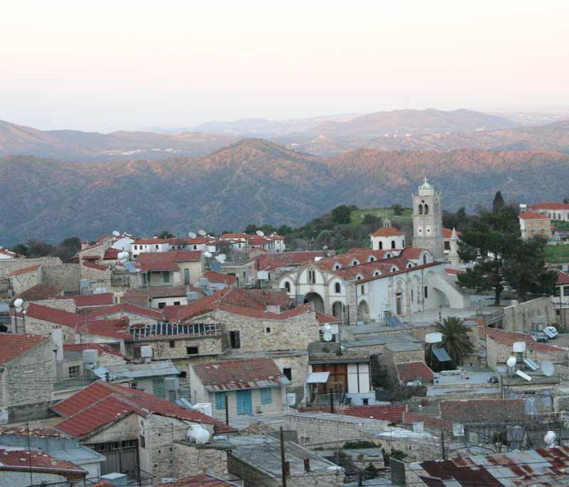 Pano Lefkara, a traditional village famous for its intricate lacework, silver handicrafts, and cultural significance.