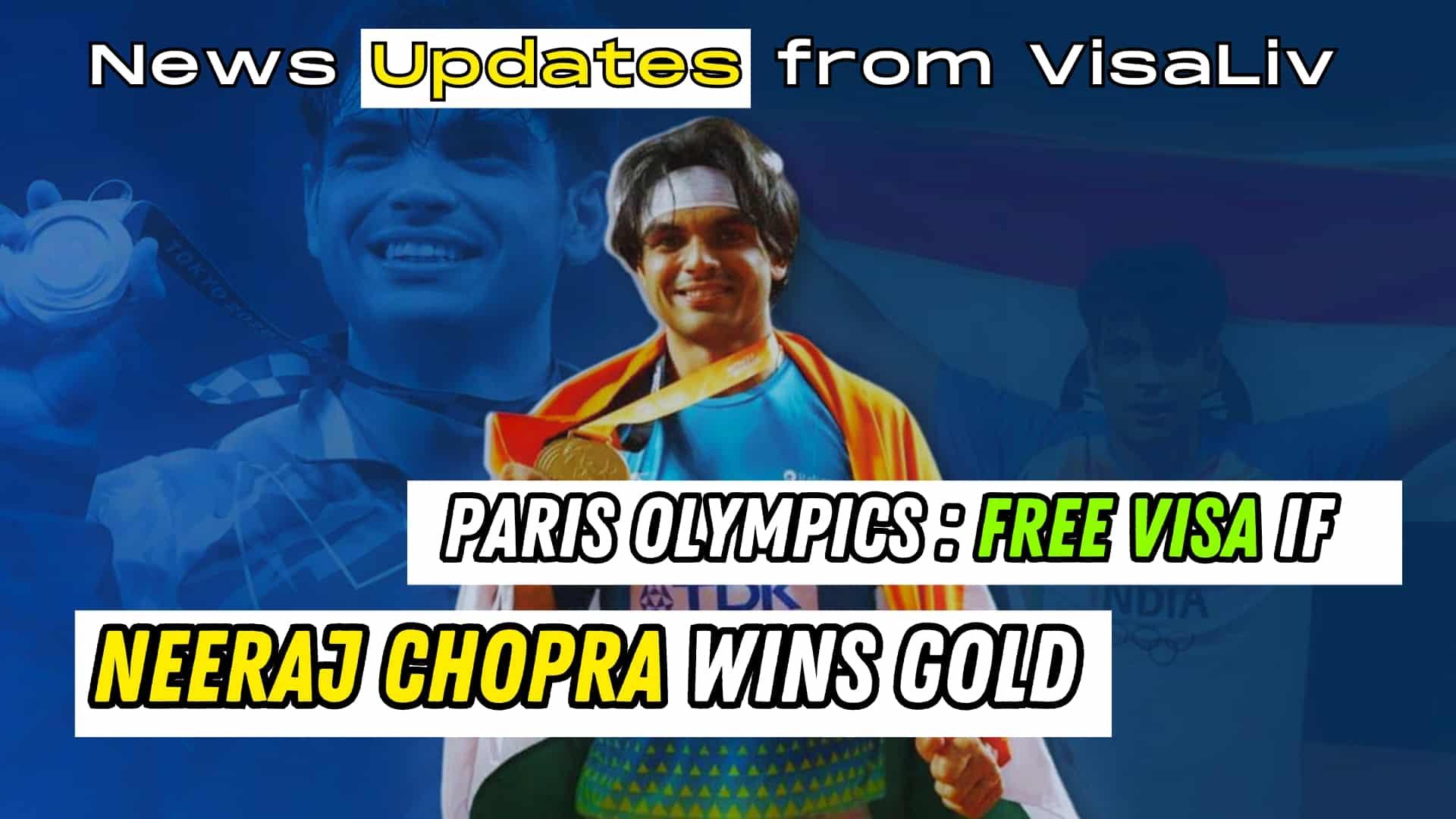 Paris Olympics: Free visa if Neeraj Chopra wins gold. Discover potential benefits and eligibility details.