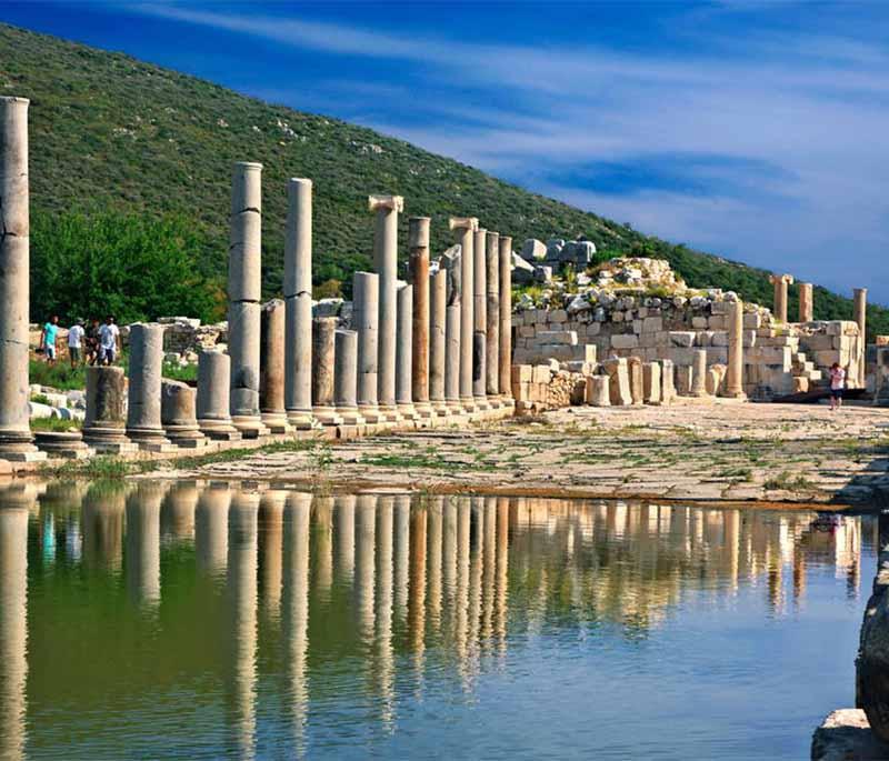 Patara - An ancient city with a long sandy beach, known for its ruins and as the birthplace of St. Nicholas.