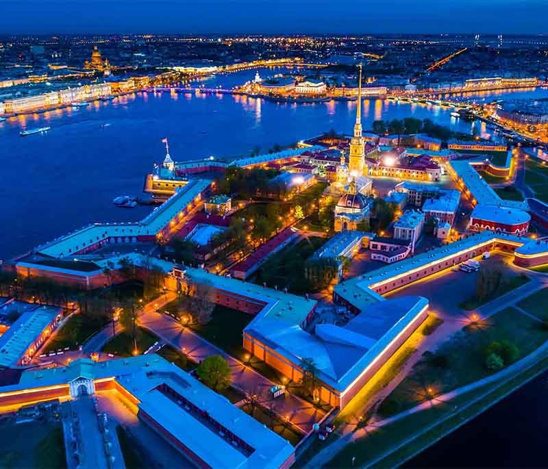 Peter and Paul Fortress, St. Petersburg - The original citadel of St. Petersburg, housing the graves of Russian emperors.
