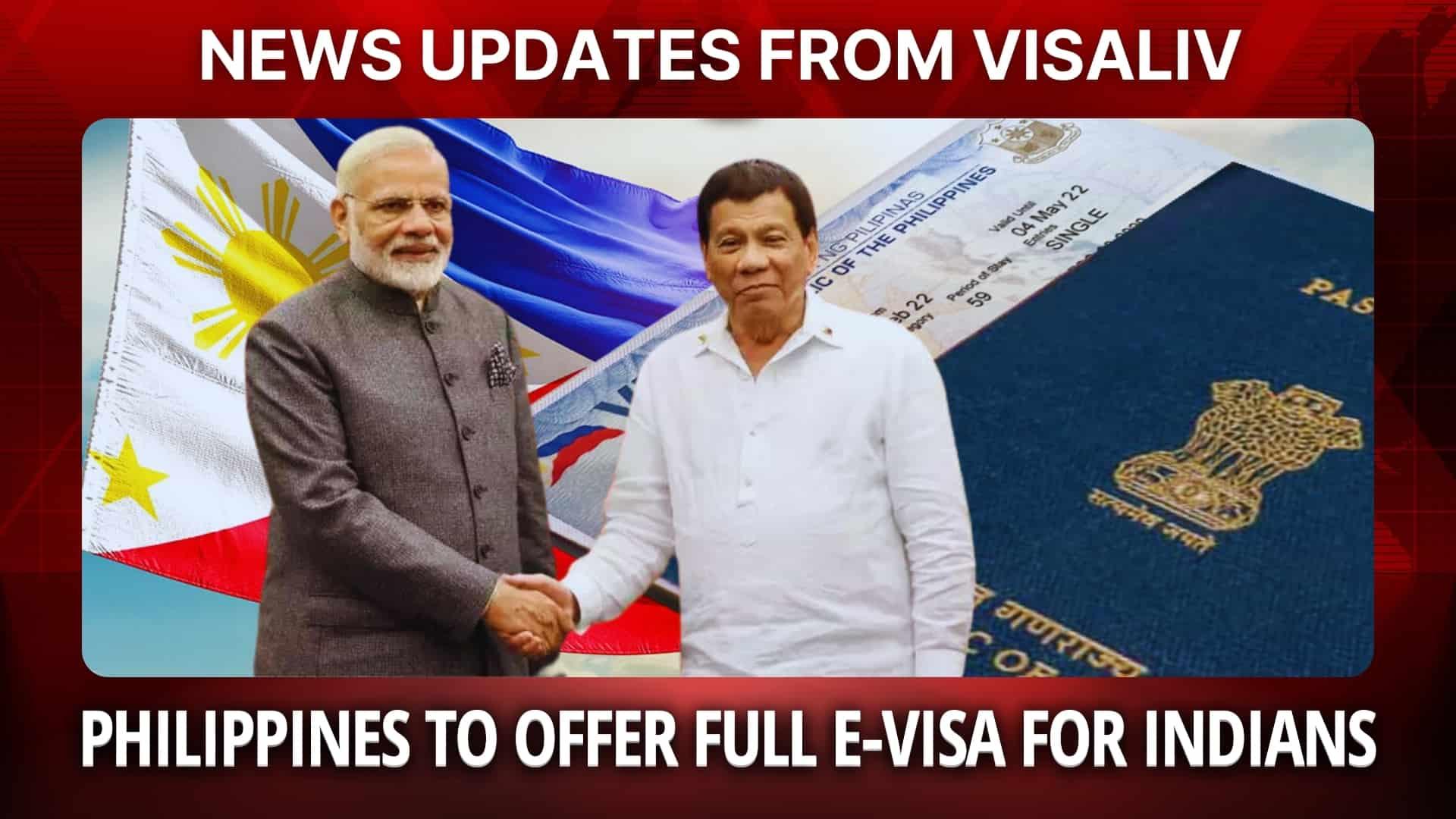 Philippines offers full e-visa for Indian travelers, simplifying the visa process and making travel more convenient.