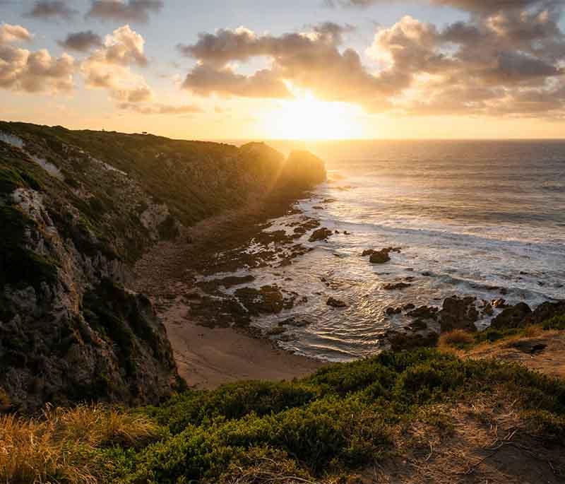 Phillip Island in Victoria is famous for its penguin parade, where visitors can watch penguins return ashore at dusk.