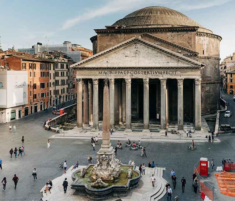 Piazza Navona, Rome,vibrant square known for Baroque fountains, including Bernini's Fountain of Four Rivers, and atmosphere.