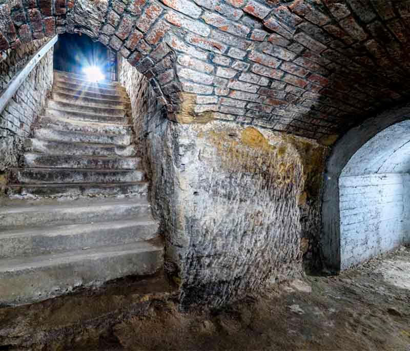 Plzen Historical Underground, a network of historic tunnels and cellars beneath the city of Plzen, offering guided tours.