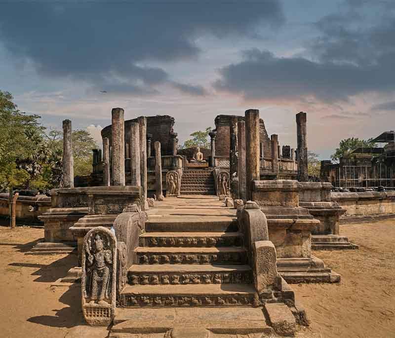 Polonnaruwa Vatadage - Ancient structure, Polonnaruwa Archaeological Site, circular design, carvings.
