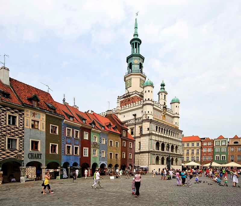 Poznan’s Old Town Square - Vibrant square with colorful buildings, historic monuments, and lively cafes.