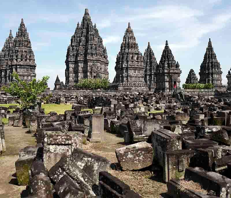 Prambanan Temple, Yogyakarta, a UNESCO World Heritage site and the largest Hindu temple complex in Indonesia.