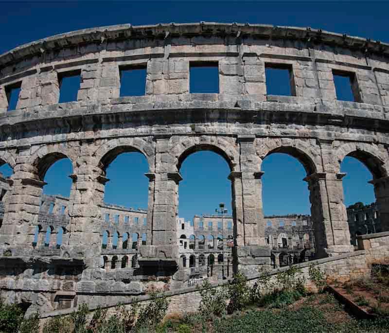 Pula, home to the well-preserved Roman amphitheater, the Pula Arena, and a rich history dating back to ancient times.