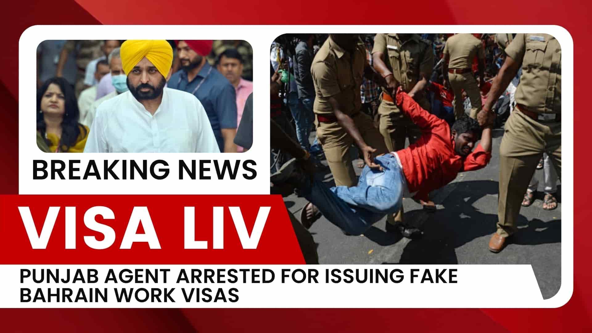 Punjab agent arrested for creating and distributing fake Bahrain work visas, highlighting visa fraud issues.