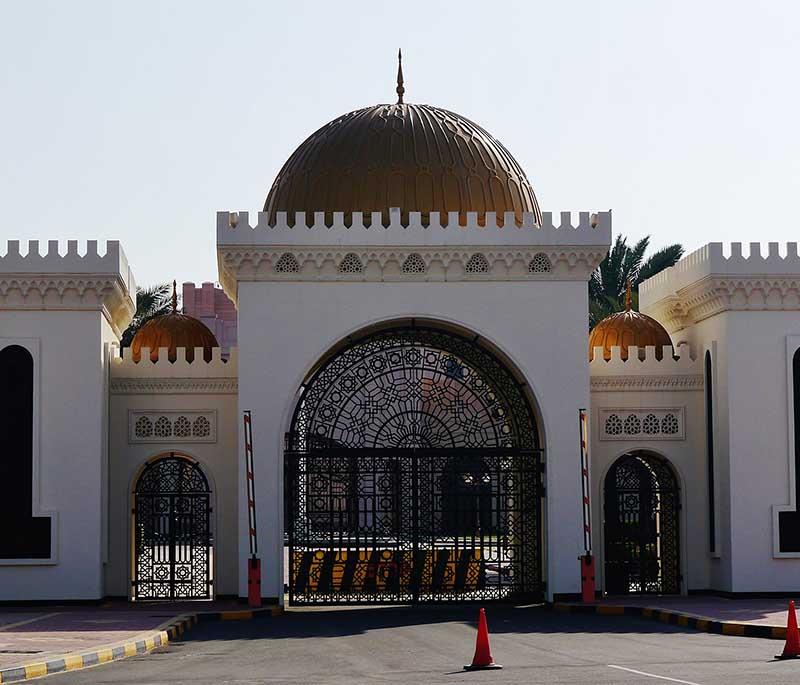 Qudaibiya Palace, showcasing the historic palace and former residence of the ruling family, now used for official functions.