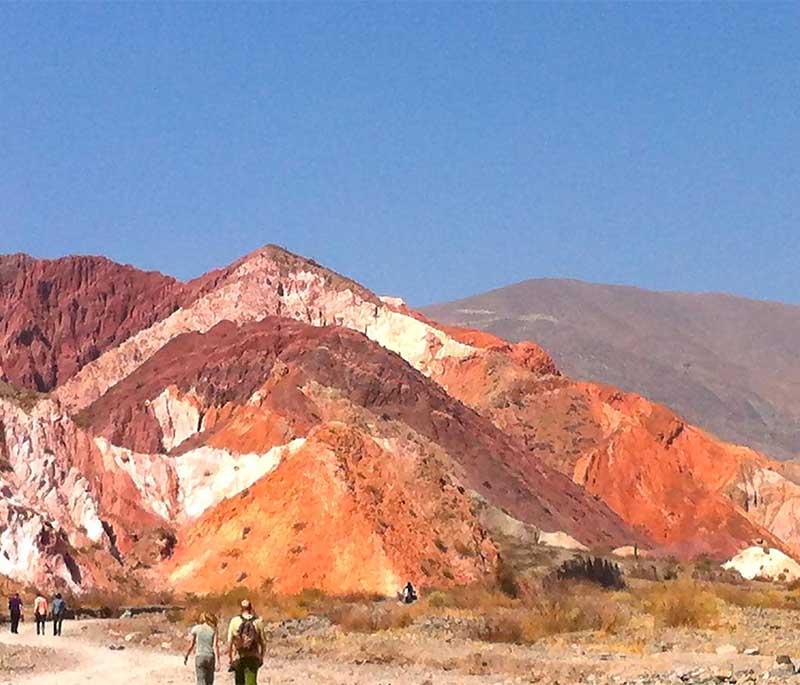 Quebrada de Humahuaca in Jujuy, displaying the dramatic landscapes of colorful hills and ancient cultural heritage sites.