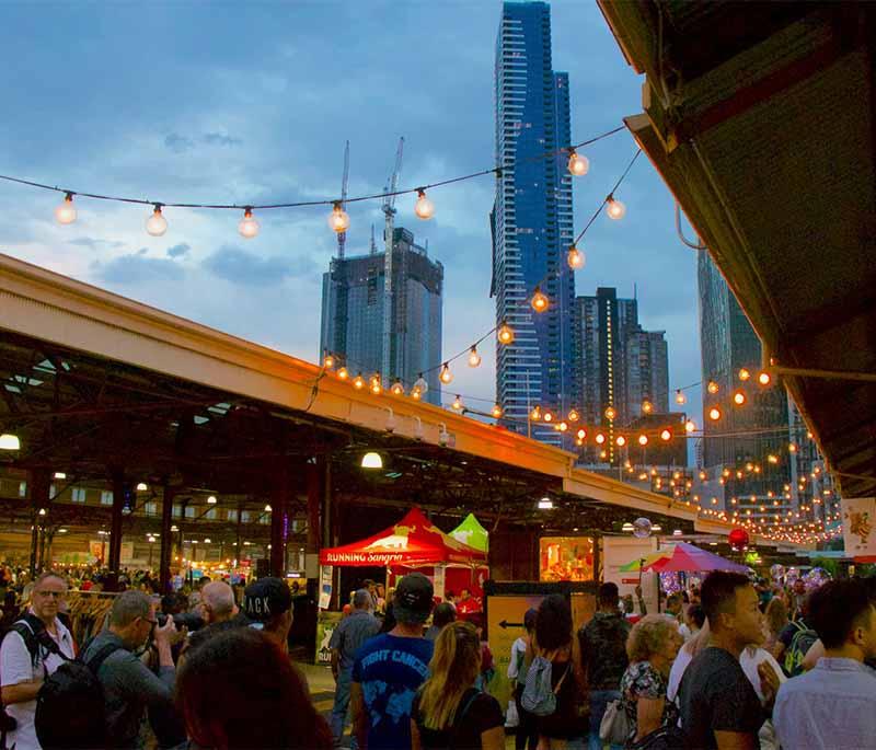 Queen Victoria Market in Melbourne, Victoria, is a vibrant and historic marketplace selling a variety of goods.