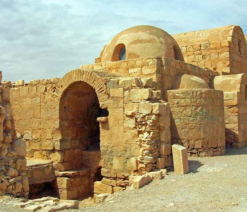 Quseir Amra Desert Castle, a UNESCO World Heritage site in Jordan, famous for its early Islamic art and architecture.