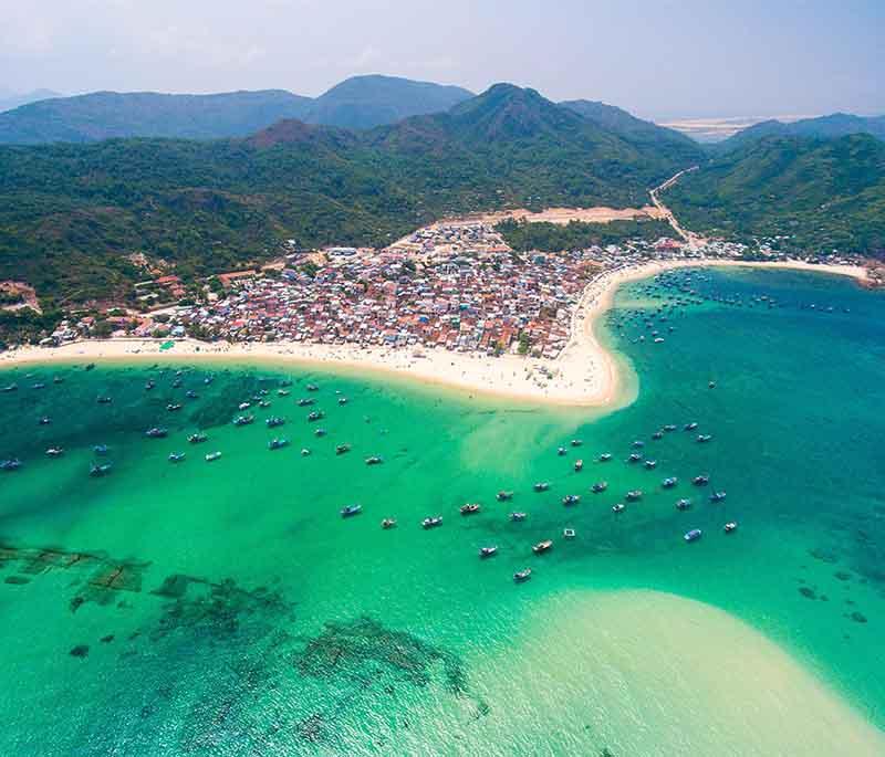 Quy Nhon - A coastal city known for its beautiful beaches, historical sites, vibrant local culture, and seafood.