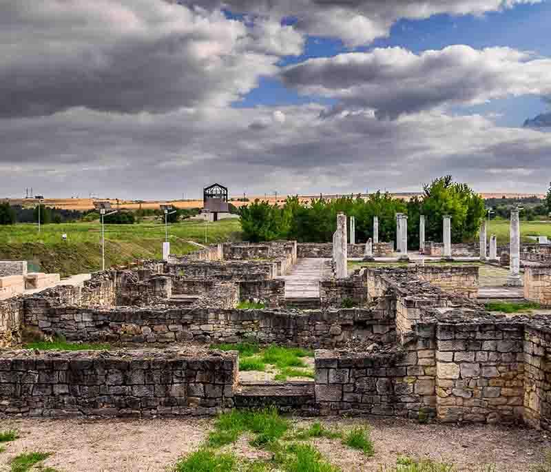 Razgrad, featuring the Abrittus Archaeological Reserve, showcasing extensive Roman ruins and historical artifacts.