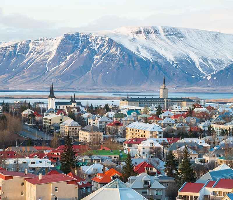 Reykjavik, the capital city of Iceland, known for its vibrant culture, modern architecture, and unique geothermal pools.