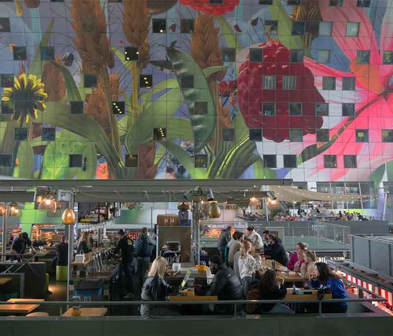 Rotterdam Markthal, Rotterdam: Modern market hall with diverse food options and cultural experiences.