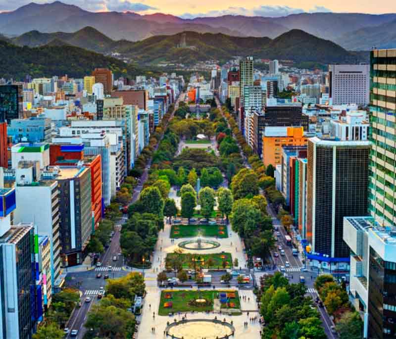 Sapporo - The capital of Hokkaido known for its annual snow festival, beer, and expansive beautiful parks.