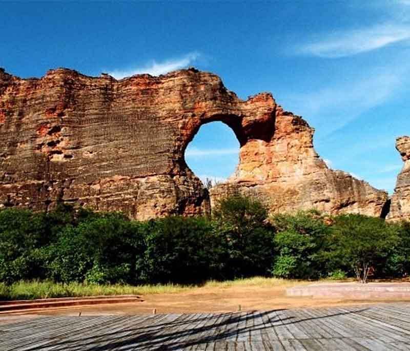 Serra da Capivara National Park, featuring prehistoric rock art and archaeological sites in stunning natural surroundings.