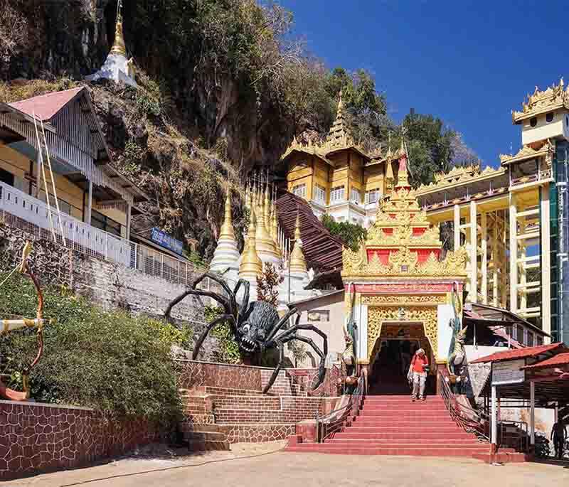 Shwe Oo Min Cave, Pindaya - A limestone cave filled with thousands of Buddha statues, a significant pilgrimage site.