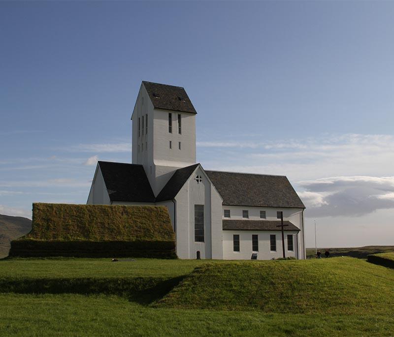 Skalholt Cathedral, a historic cathedral in southern Iceland, significant in Icelandic history and culture.