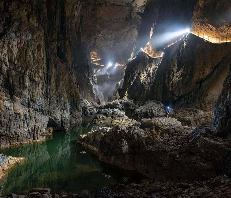 Škocjan Caves - A UNESCO World Heritage site featuring an extensive underground river and impressive karst formations.