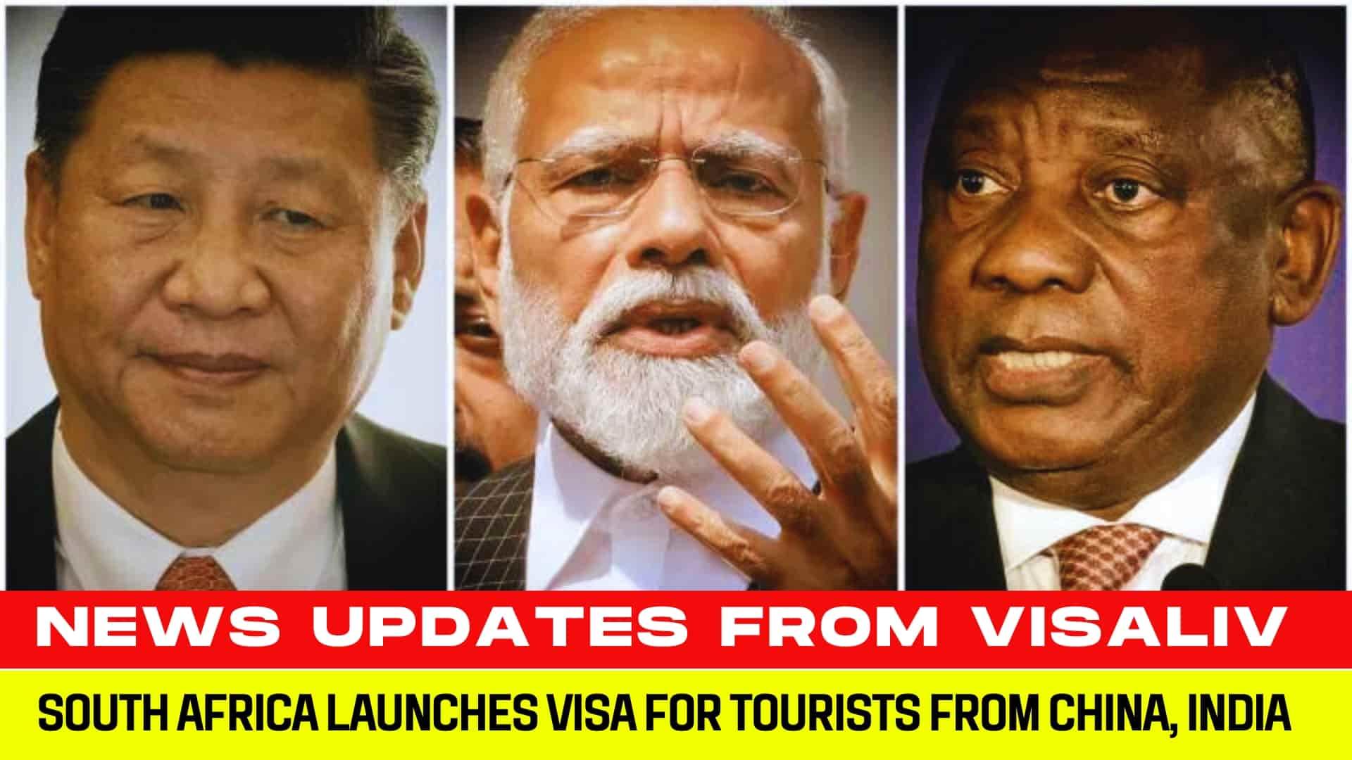 South Africa launches a new visa for tourists from China and India, simplifying travel for visitors from these countries.