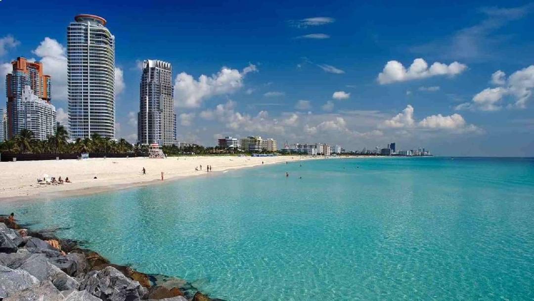 South Beach in the USA, a vibrant neighborhood in Miami Beach, Florida, known for its beautiful beaches and nightlife.