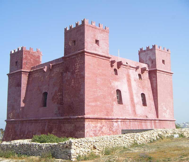 St. Agatha's Tower, another Martello tower with stunning sea views, stands as a symbol of Malta’s defense history.