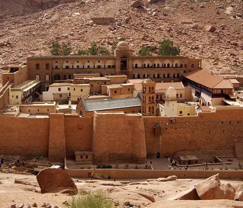 St. Catherine's Monastery, an ancient Christian monastery at the foot of Mount Sinai, home to religious manuscripts.