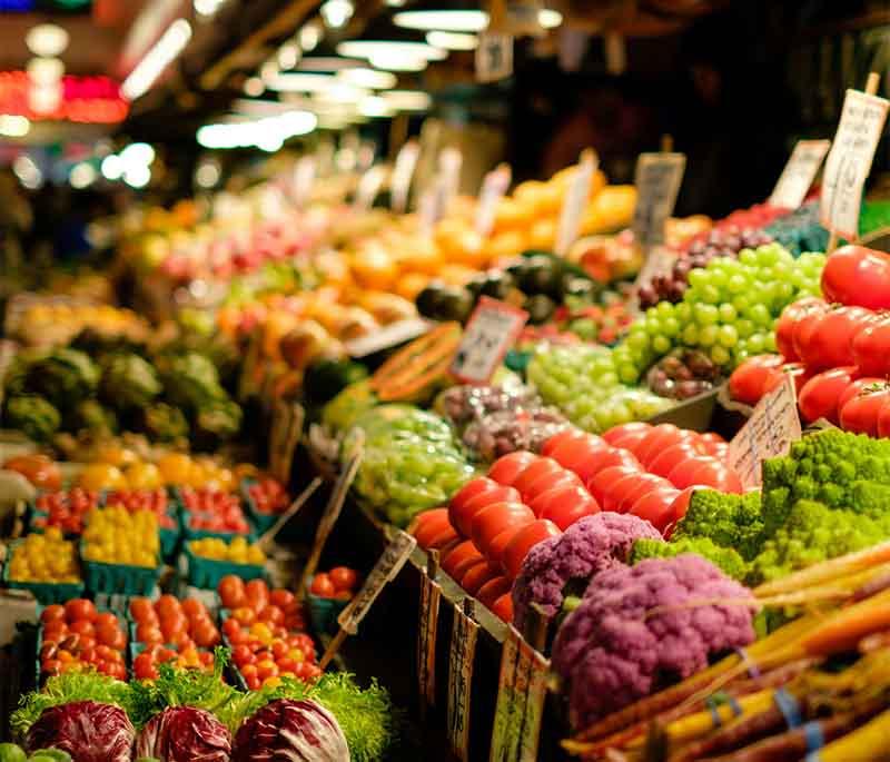 St. Lawrence Market in Toronto, a renowned food market offering a wide range of products and local specialties.