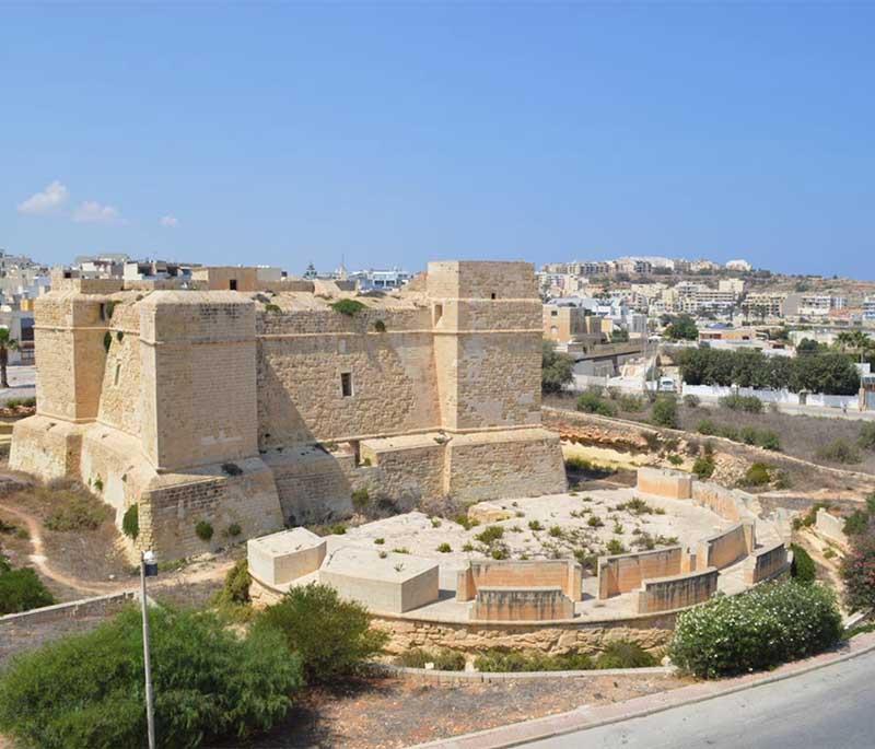 St. Thomas Tower, a coastal watchtower near Marsascala, marks Malta’s historical military defenses and heritage.