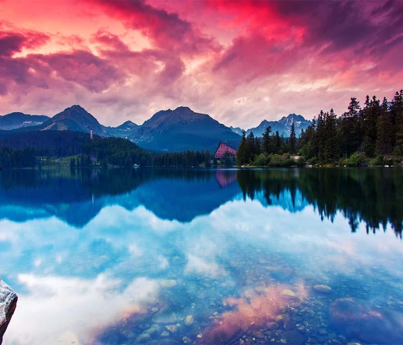 Štrbské Pleso - A mountain lake and resort area in High Tatras, offering beautiful views and outdoor activities year-round.